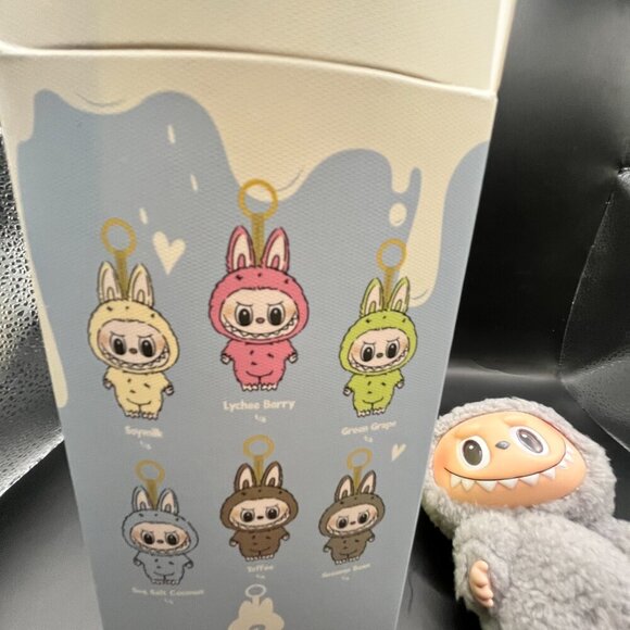 Pop Mart Labubu "Exciting Macaron" Sesame Bean with Box & Authentication Card - Picture 10 of 11